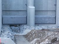 Rinnenschieber Typ RE4A, Lichte Breite 5000mm x Höhe 1500mm - 9m Wassersäule